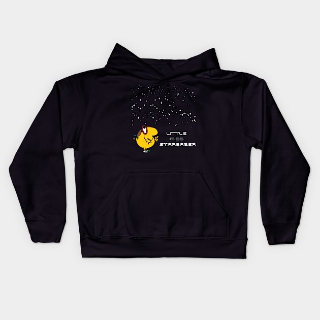 Little Miss Stargazer Kids Hoodie by EventHorizonX